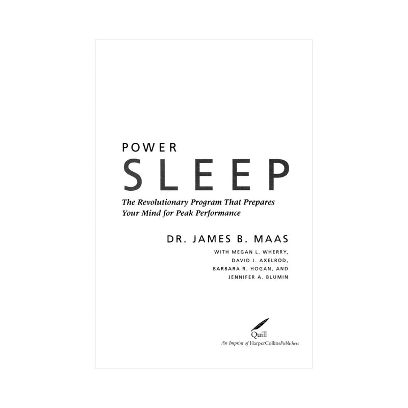 Power Sleep by Dr. James B Maas