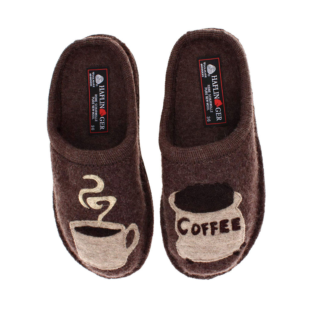 Haflinger - Coffee Earth Wool Slippers